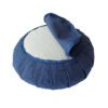 Unzipped version of Denim blue cushion