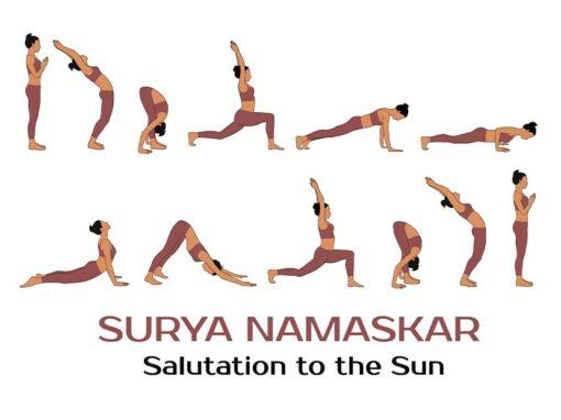 Classical Surya Namaskar - the sequence of poses