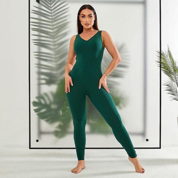 Green jumpsuit Amazonia worn by female model